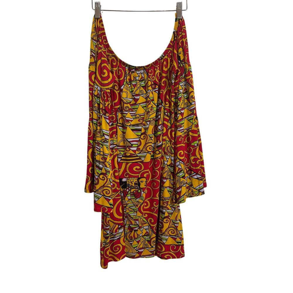 Revolve Voom By Joy Han Women L Hanna Long Sleeve Dress Red Bold Bright